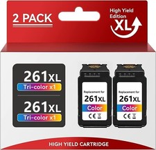 2pk Replacement 261XL Color Ink Cartridge for Canon PIXMA TR7020 TS6420 CL-261XL picture
