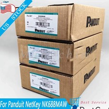 50PC Box For Panduit NK688MAW Cat6 Unshielded Keystone Network Jack Module White picture