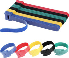 120PCS 6 Inch Reusable Cable Ties Cord Organizer Wire Management Hook Loop picture
