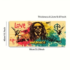A Large Electronic Sports Gaming Mouse Pad Featuring Colorful Graffiti-Style C picture