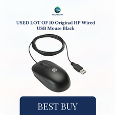 USED LOT OF 10 Original HP Wired USB Mouse Black picture