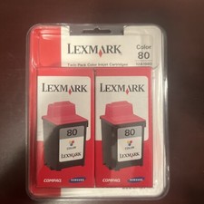 Lexmark 80 Original Twin Pack Color Inkjet Cartridges 12A1980 Sealed picture