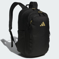 adidas Classic Backpack Black/Gold Gold Logo Laptop Backpack picture