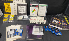 vintage PC Floppy DISKS & BOOK Print Shop Draw Plus Disney Animation Studio + picture