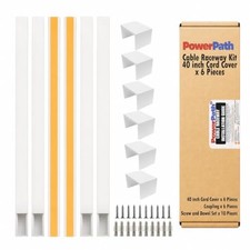 19.7 ft Paintable Cable Raceway Cord Hider Kit with Snap-On Cover picture