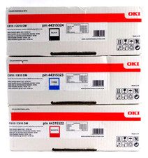 Qty 3 - OKI OKIDATA 44315322 44315323 44315324 Genuine Toner Cartridge  picture