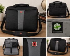 Wenger SwissGear Checkpoint Friendly Laptop Briefcase Messenger Bag Black 16” picture