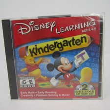 Disney Learning Kindergarten Ages 4-6 Deluxe 2 CD-ROM Set Windows Mac Education picture