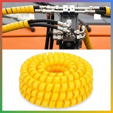 12Ft Hydraulic Hose Protector 1.25Inch Spiral Hose Wrap Cover Yellow picture