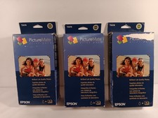 Epson PictureMate Pack T5570 Photo Cartridge 100 Glossy SEALED lot of 3 Expired picture