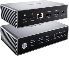 PULWTOP Dual Monitor USB C Docking Station DisplayLink 2K@60Hz MacBook Windows picture