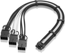 EZDIY-FAB GPU Power Sleeved Cable Extension 16pin(12+4) PCIe 5.0 to 3X PCIE 8pin picture