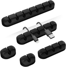 Cord Holder Cable Management Clips 5 Pack- Adhesive Wire Organizer for Desk picture