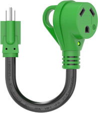 30 Amp to 110 Volt RV Adapter Cord, NEMA 5-15P to NEMA TT-30R Power Adapter picture