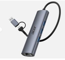 Acer Usb To Ethernet Adapter Usbc Hub Ethernet 1Gbps 3Usb 3.0 Aluminum Heat picture