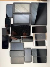 Lot of 19 Smartphones Tablets Apple Samsung LG Motorola Kindle FOR PARTS REPAIR picture