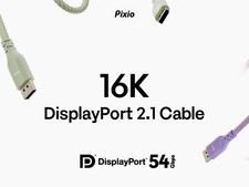 Pixio 16K DisplayPort 2.1 Cable DP54 Certified 4K 240Hz Nylon Braided 6ft & 10ft picture