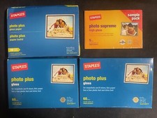 Vintage Lot of Staples Photo Plus Gloss Paper 185 Sheets picture