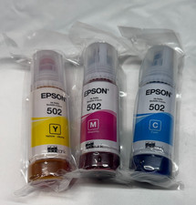 Epson EcoTank Ink 502 Combo Pack Cyan Magenta Yellow Sealed picture