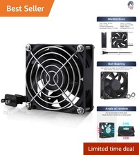 80mm Axial Fan Compatible with Desktops Brushless 110V 120V AC Power Plug picture