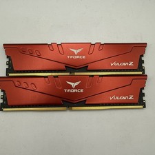 TeamGroup T-Force Vulcan Z 16GB 2x8GB DDR4 3600 CL18 RAM Red TLZRD48G3600HC18JBK picture