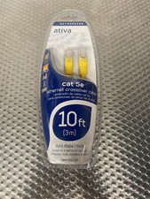 Ativa Cat 5e Crossover Patch Cable, 10 feet, Yellow (833-370) picture