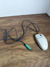 Vintage Microsoft Wheel Mouse 3.0 PS/2 X05-95266 83351-576 Mechanical Ball picture