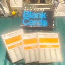Vintage HP-65 HP-67 Magnetic Program Blank Cards Lot - (3) Cases & Original Box picture