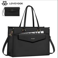 LOVEVOOK Laptop Bags for Women, 15.6 inch LaptopTote Bag 2-in-1 Professional picture