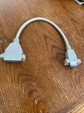 Used/Vintage 1ft Serial Cable DB25 Male to DE9 Female Grey Adapter D-Sub PC/COM picture