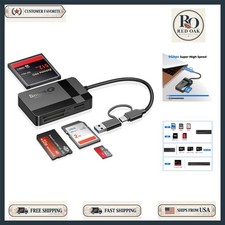 4 in 1 USB C SD MS CF TF Card Reader Adapter for Windows Mac Linux picture