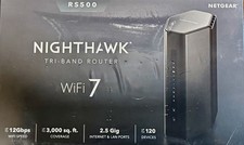 NEW-SEALED-NETGEAR NIGHTHAWK RS500 ROUTER-WIFI 7-12 GBPS WIFI-2.5 GIG LAN PORTS picture