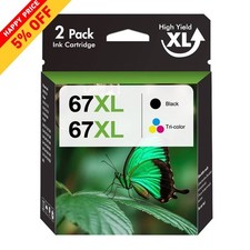 67XL Ink Cartridge for HP Ink 67 Deskjet 2700e 2800e 2855e 4155e Envy 6055e 6455 picture