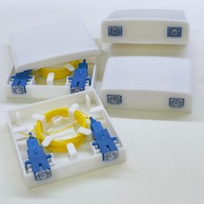 5pcs SC/UPC Fiber Optic Outlet Box 86 Type Wall Mount Enclosure FTTH Termination picture