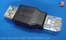 USB FEMALE to RJ11 RJ12 PHONE ADAPTER HEADSET CONVERTER JACK. GETWIREDUSA. US61 picture