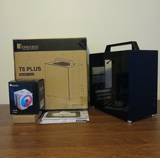 JONSBO T8 PLUS Black Portable Mini-ITX PC case, Aluminum, Tempered Glass picture
