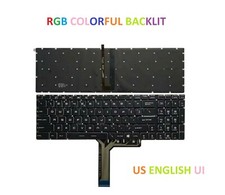 New RGB Keyboard for MSI MS-16H8 MS-16K4 MS-16K3 MS-16K2 Colorful Backlight US picture