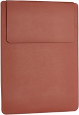 15-16 Inch PU Leather Laptop Sleeve in Saddle Brown for Stylish Protection picture