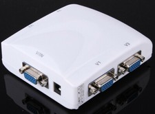 Video Display SPLITTER 1 port in 4 monitor out 1 to 4 VGA SVGA XGA LCD Screen picture