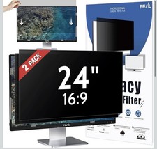 2-24” Privacy Screen for Computer Monitor 16:9 Aspect Ratio, Eye Anti Blue Light picture
