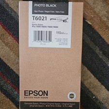 Genuine Epson T6021 Photo Black UltraChrome K3 Ink Cartridge (110ml) (10/2017) picture