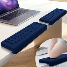 2 PCS LShaped Desk Edge Cushion Elbow Rest Ergonomic Memory Foam Dark Blue picture