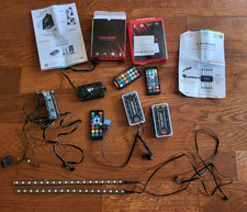 Parts LOT 4 RGB Fan Controllers Remotes 2x LED strips waterproof APEVIA COOLMOON picture