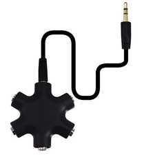 Onelinkmore Headphone Splitter - 5-Jack 3.5mm Audio Stereo Adapter for Black  picture