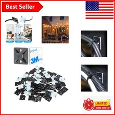 Durable 500-Pack Black ZIP Cable Mounts - Effortless Installation & Organization picture
