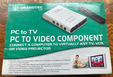 GRANDTEC PC TO VIDEO COMPONENT GXP-2000**VGA TO TV/CRT CONVERTER W/REMOTE**NEW picture
