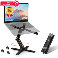 MOALLIA N86 360 Rotating Laptop Stand for Desk with Locking Knobs, Black picture