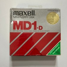 Maxell MD1-D Mini-Floppy Disk Box - Single Sided Single/Double Density New picture