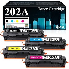 4-Pack 202A Toner for HP 202A Color LaserJet MFP M281fdw M254dn M281cdw Printers picture