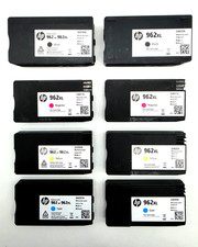 8 GENUINE HP 962XL 2 EA BLACK CYAN MAGENTA YELLOW EMPTY CARTRIDGES NEV.REFILLED picture